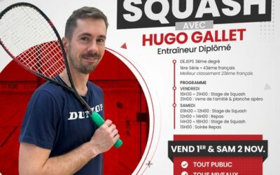 Envie de découvrir et/ou de progresser en squash ?